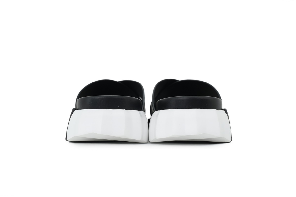 Hermes Infra Sandals Black White