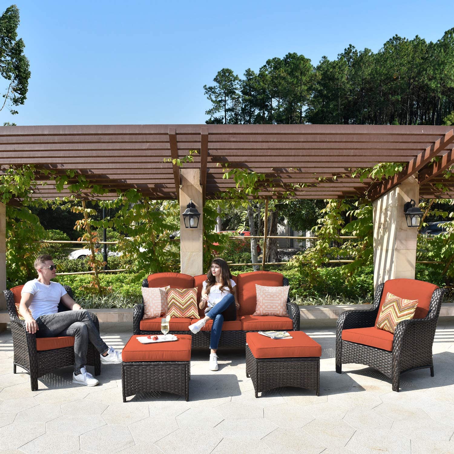 Patio Furniture Sets Conversation Set All Weather Wicker High