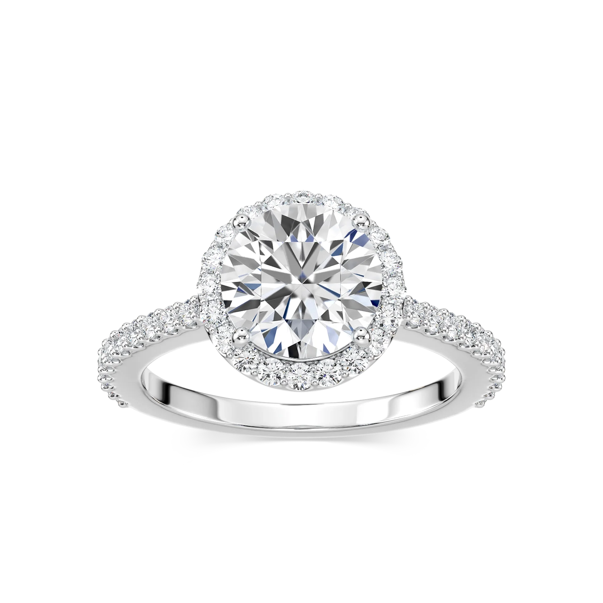Zoey Lab Grown Diamond Cathedral Halo Engagement Ring