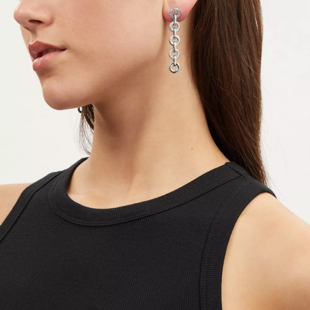 COAthtCH Open Circle Linear Earrings