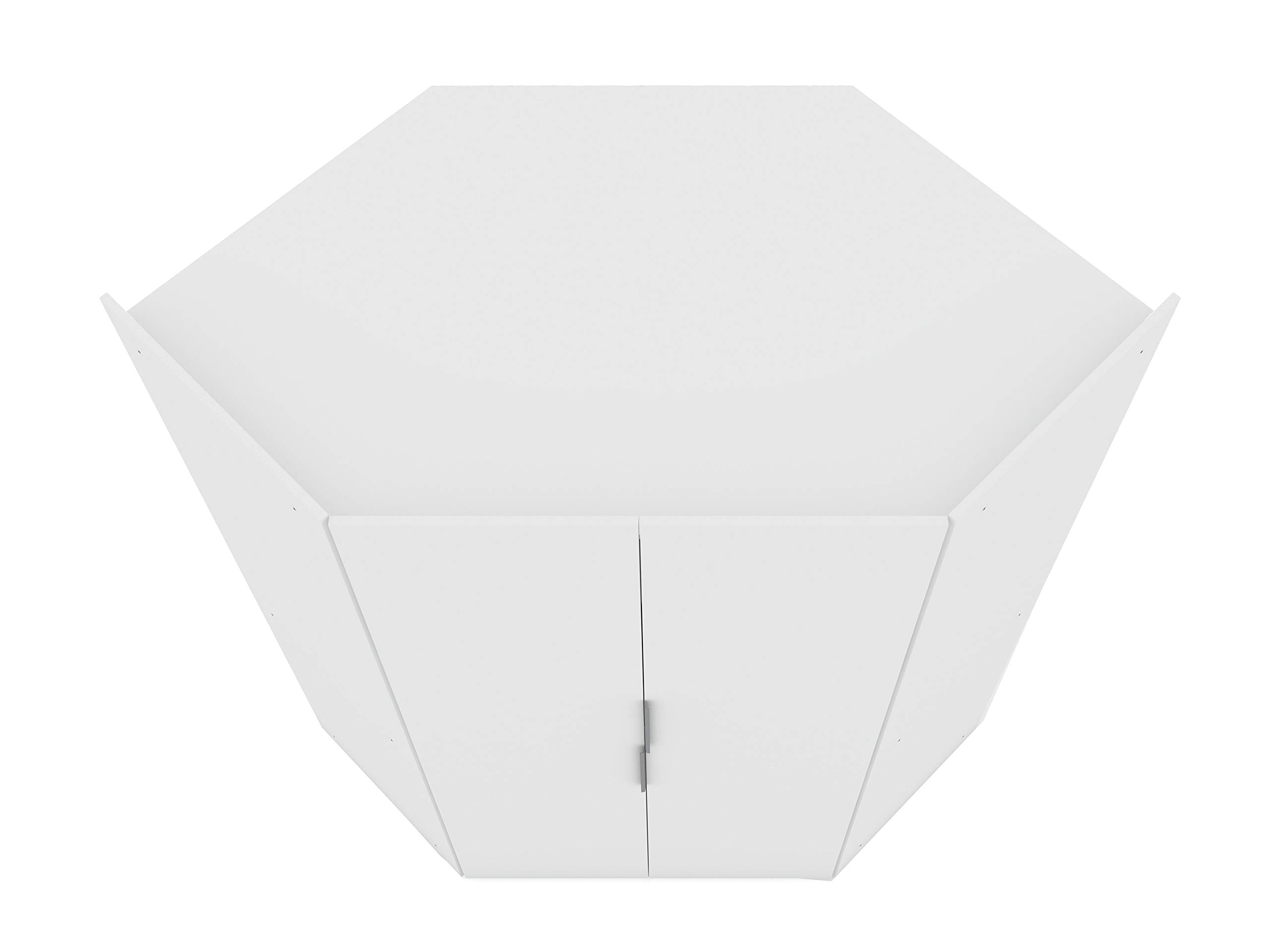 Ultra Modern 2 Door Open Corner Bedroom Closet with Hanging Rods