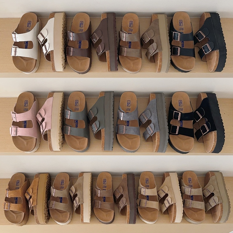 Platform 6 Cm Birken-Style Two-Strap Sandals