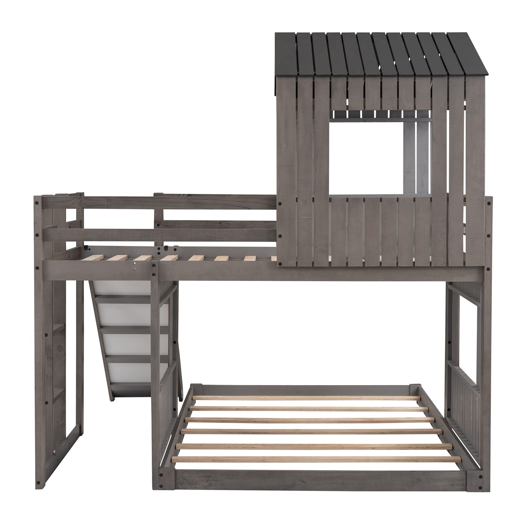 House Bed Bunk Beds with Slide