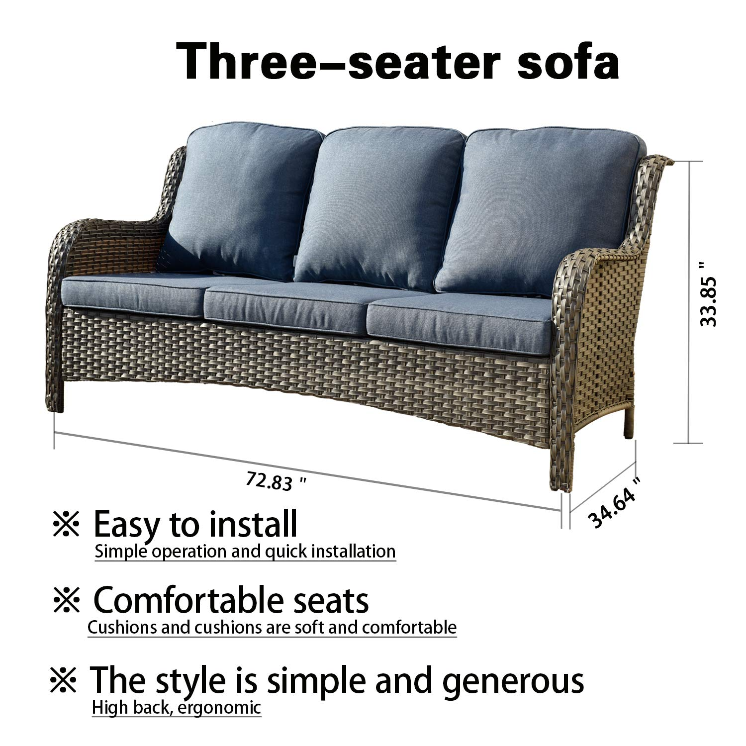 Patio Furniture Sets Conversation Set All Weather Wicker High