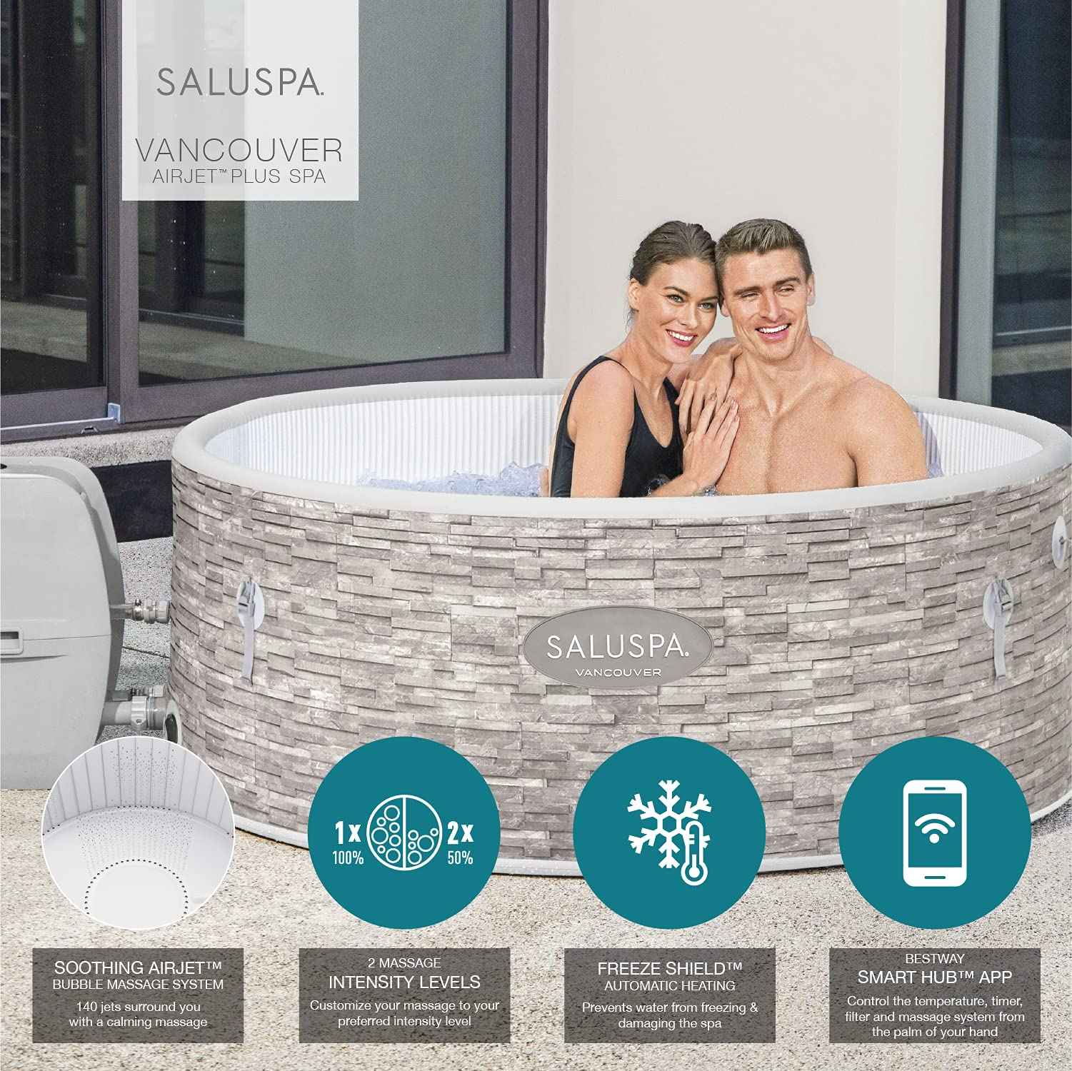 SaluSpa 61x24 Vancouver AirJet Plus