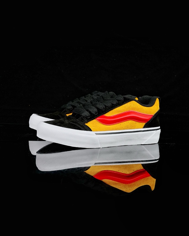 Vans Knu Skool Retro Black Yellow Chunky Sneakers