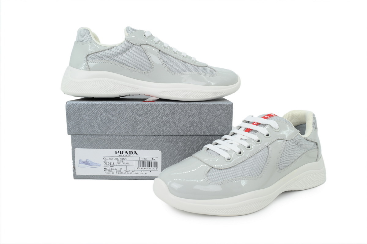 Prada America's Cup Sneakers White Gray