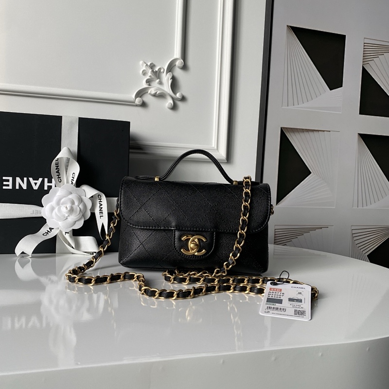 Chanel Classic Top Handle Flap Bag Black