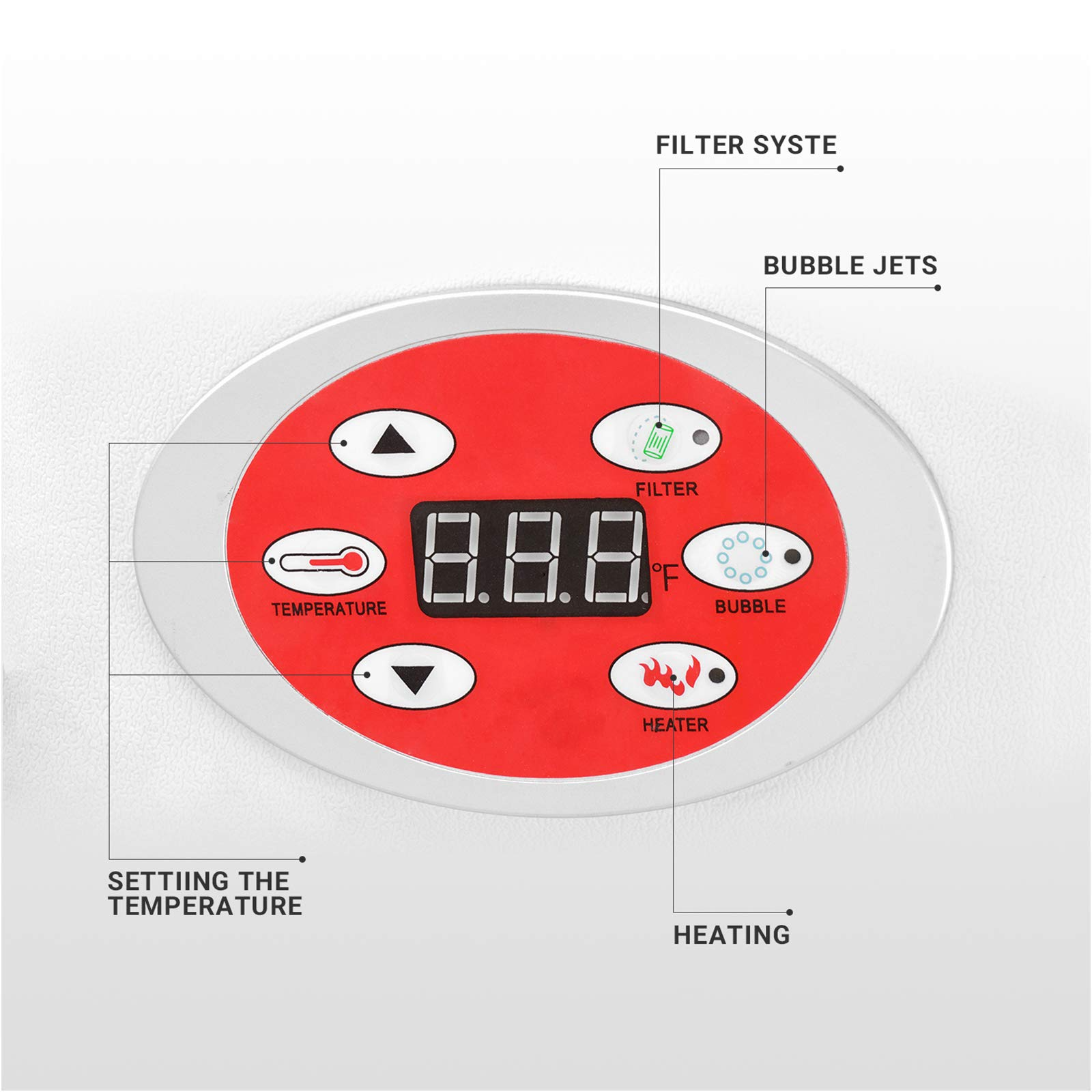 Portable Hot Tub Air Jet Spa 2-3 Person Inflatable Hot Tub Spa