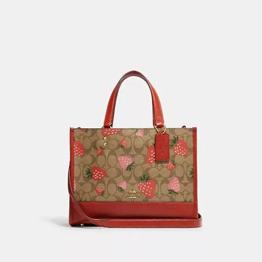 Coathtch Bag With Wild Strawberry Print