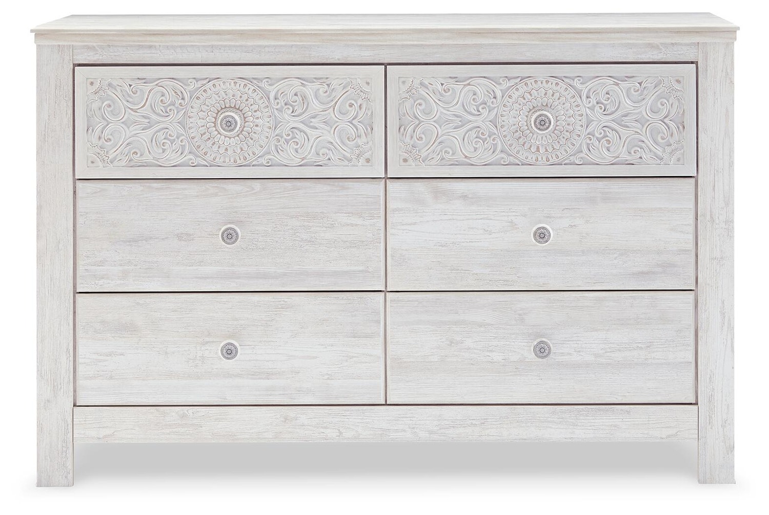 Paxberry 6 Drawer Dresser with Medallion Detail