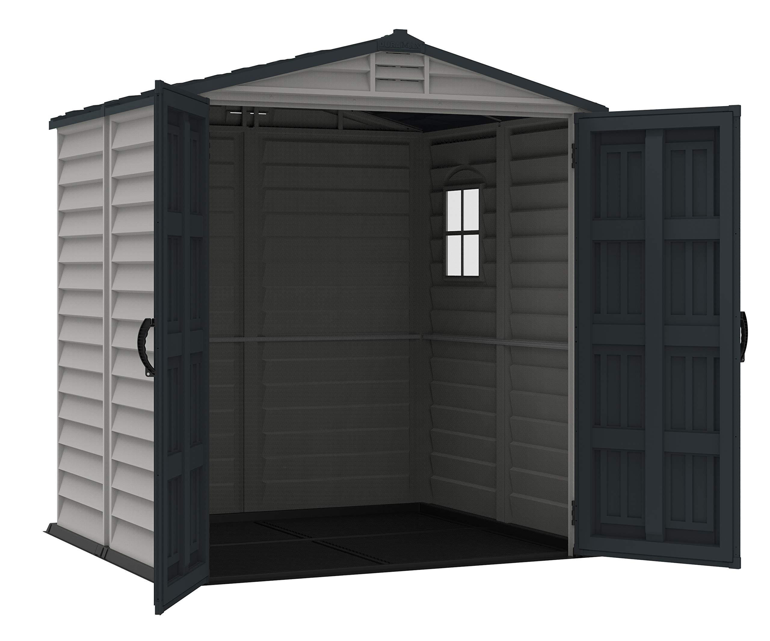 6' x 6' PLUS Plastic Garden Shed with Plastic Floor & Fixed