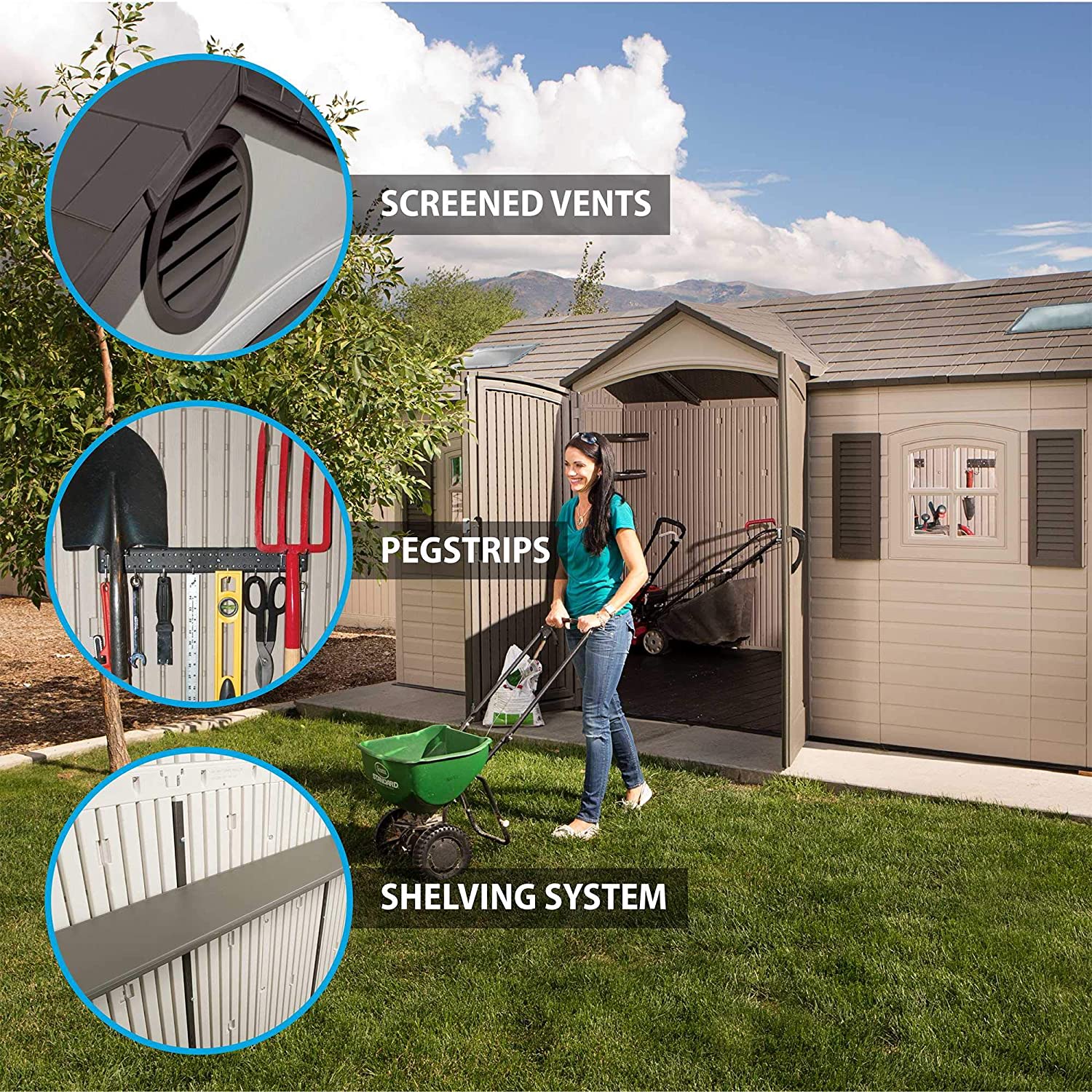 Outdoor Storage Dual Entry Shed