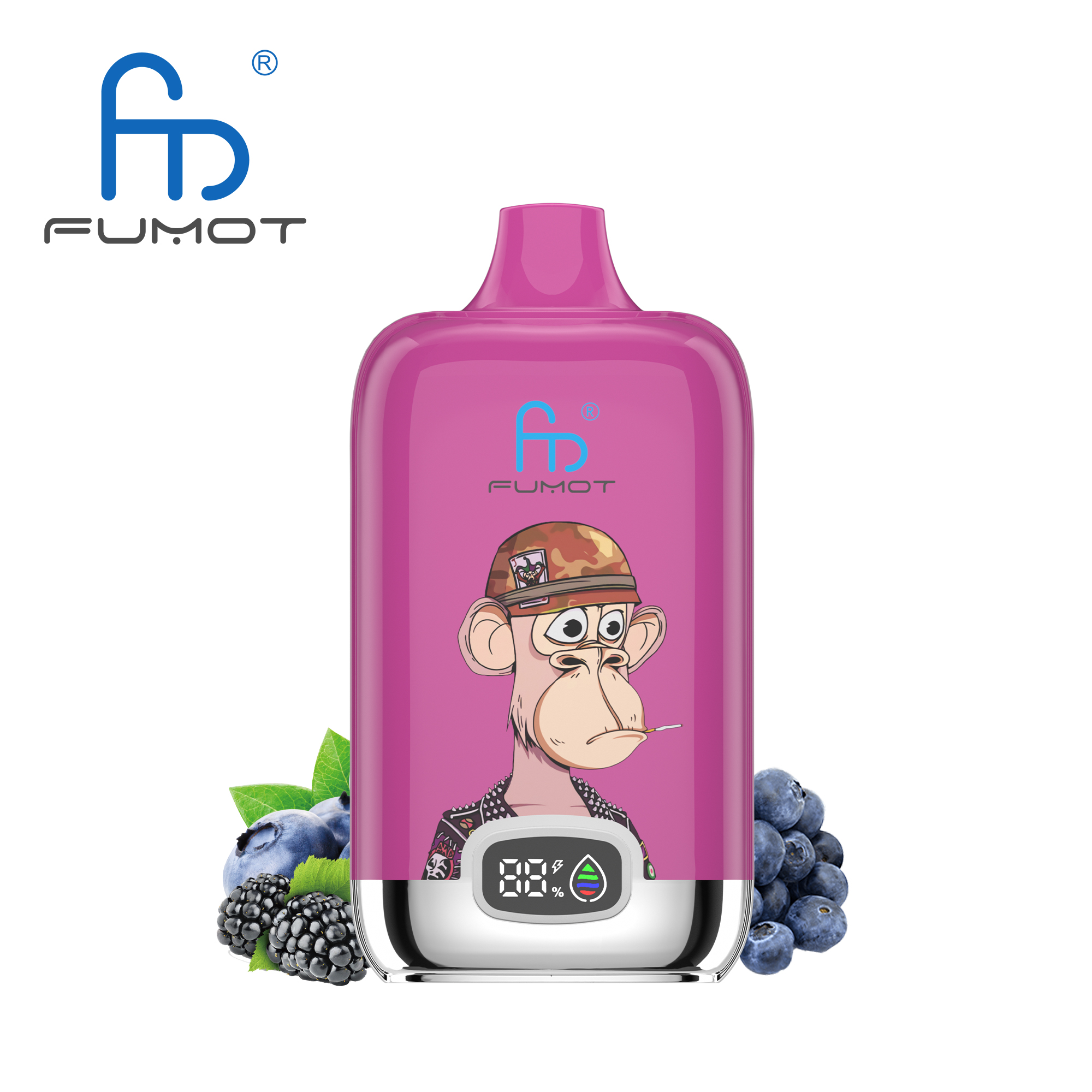 Fumot electronic cigarette in blueberry flavor, portable and sleek vape device designed for modern vaping enthusiasts, compact and ergonomic, suitable for both beginners and experienced users, rechargeable with long-lasting battery, stylish street-style design, ideal for indoor and outdoor use, vibrant urban skatepark background, subtle natural sunlight highlighting metallic finish, soft ambient mist rising from device mouthpiece, safe and high-quality materials, premium vaping experience, perfect for lifestyle and casual vaping, easy to carry during travel, ideal gift for vape lovers, top-rated pod system and e-cigarette, reliable and enjoyable fruit flavor vaping, tailored for Germany and Netherlands market, contemporary aesthetic appealing to youth, smooth airflow, visually appealing design, real-life lifestyle scenario, showcasing latest model features and advanced technology