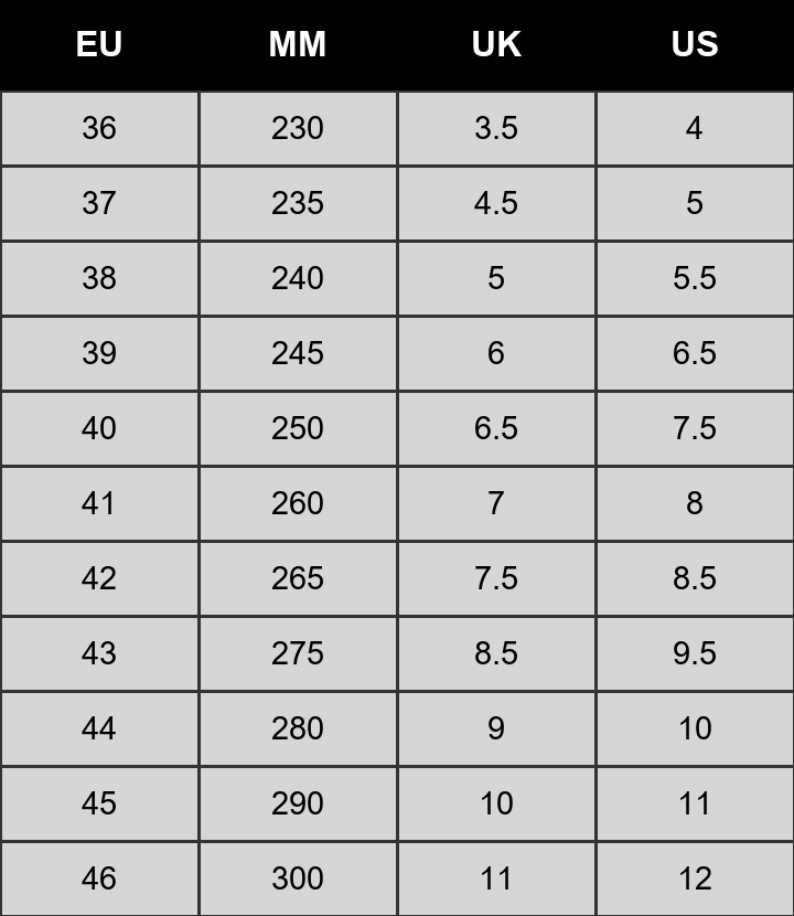 Air Max Plus Size Guide