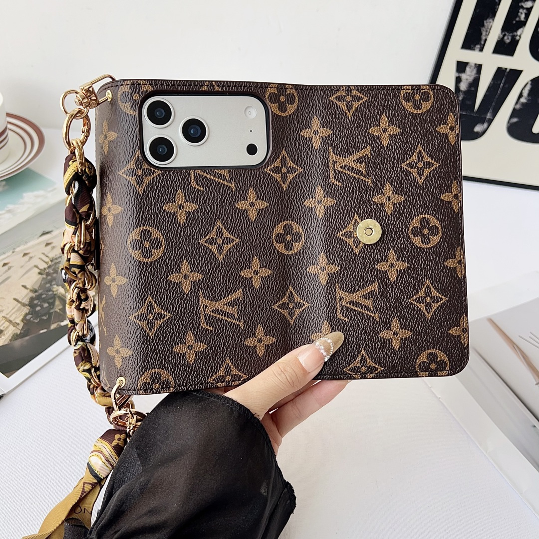Louis Vuitton & Gucci Luxury Monogram Wallet Crossbody Phone Purse Case
