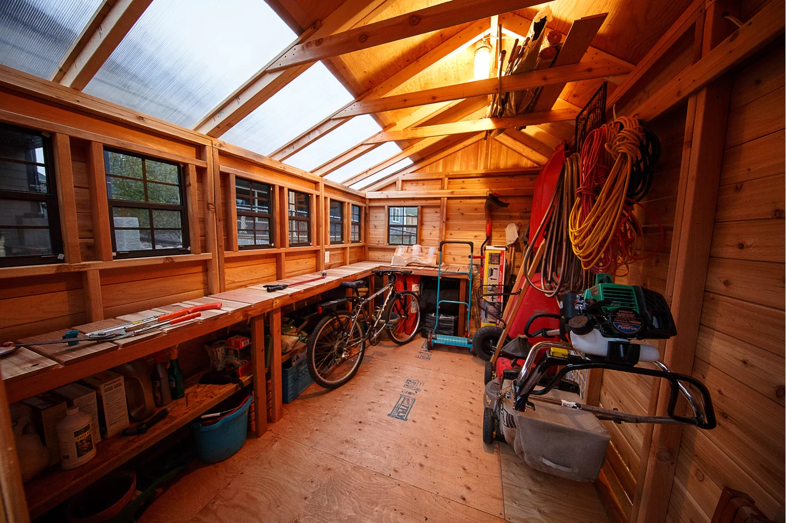 8 ft. W x 12 ft. D Cedar Wood Sunshed Garden Shed