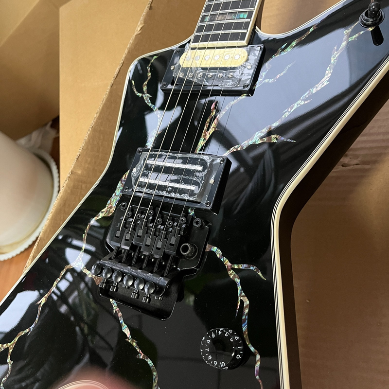 Electric Guitar Dean Dimebag Caibei Lightning Black Hardware Mahogany Body