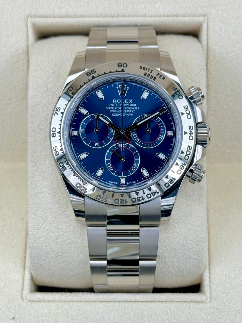 【Super Clone】Rolex Daytona White Gold/Brilliant Blue/Diamond/Oyster  m126509-0005