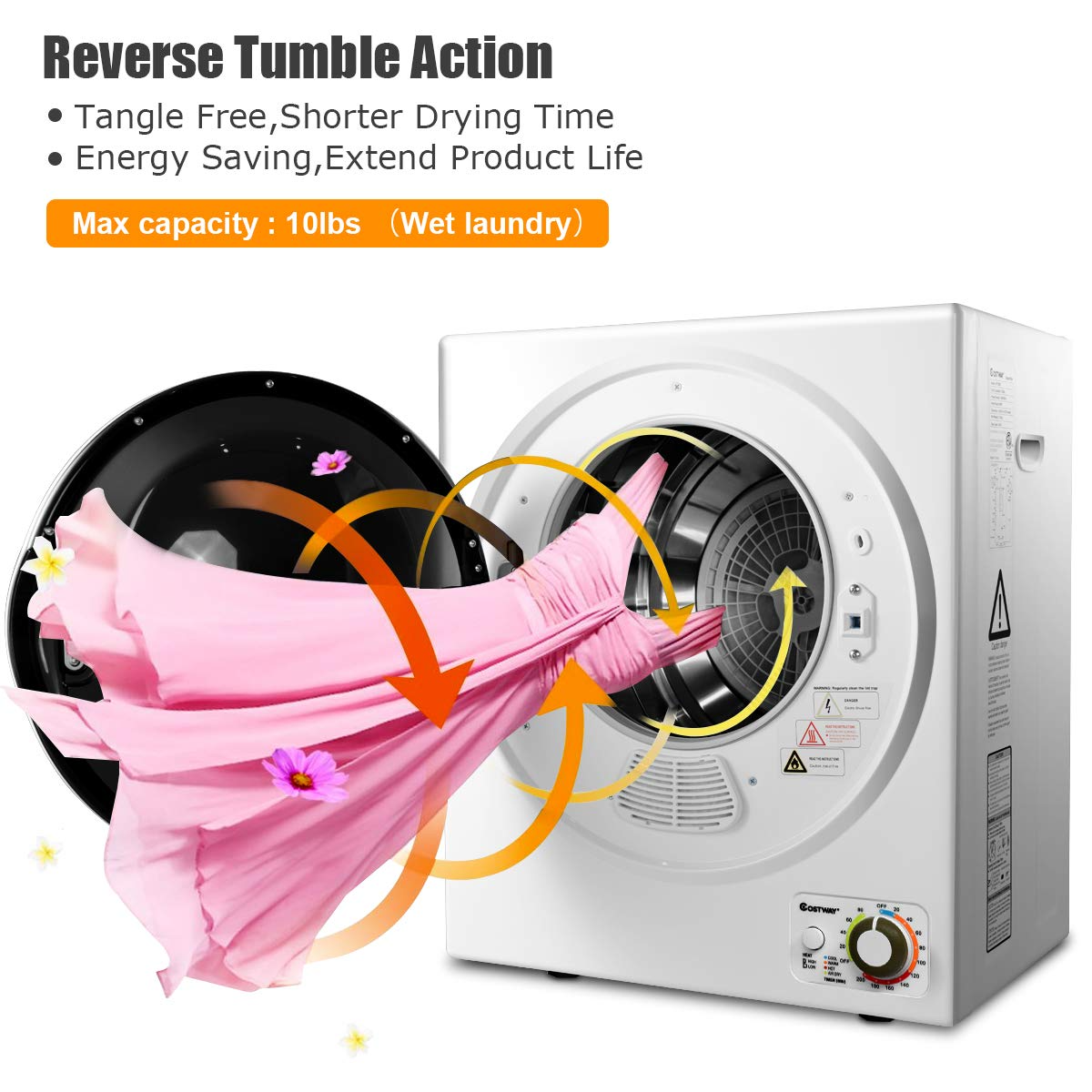 COSTWAY Compact Laundry Dryer