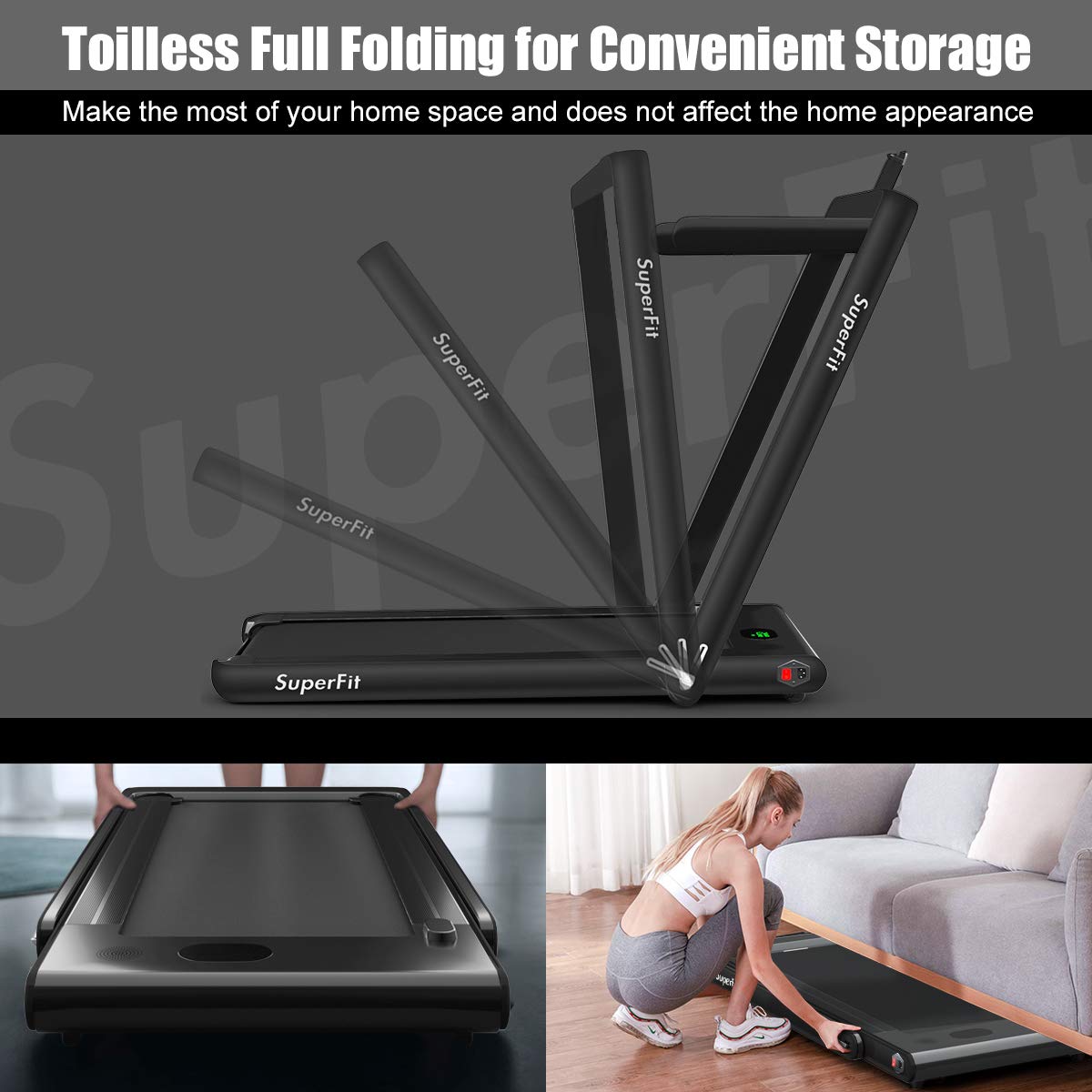 2 in 1 Folding Treadmill