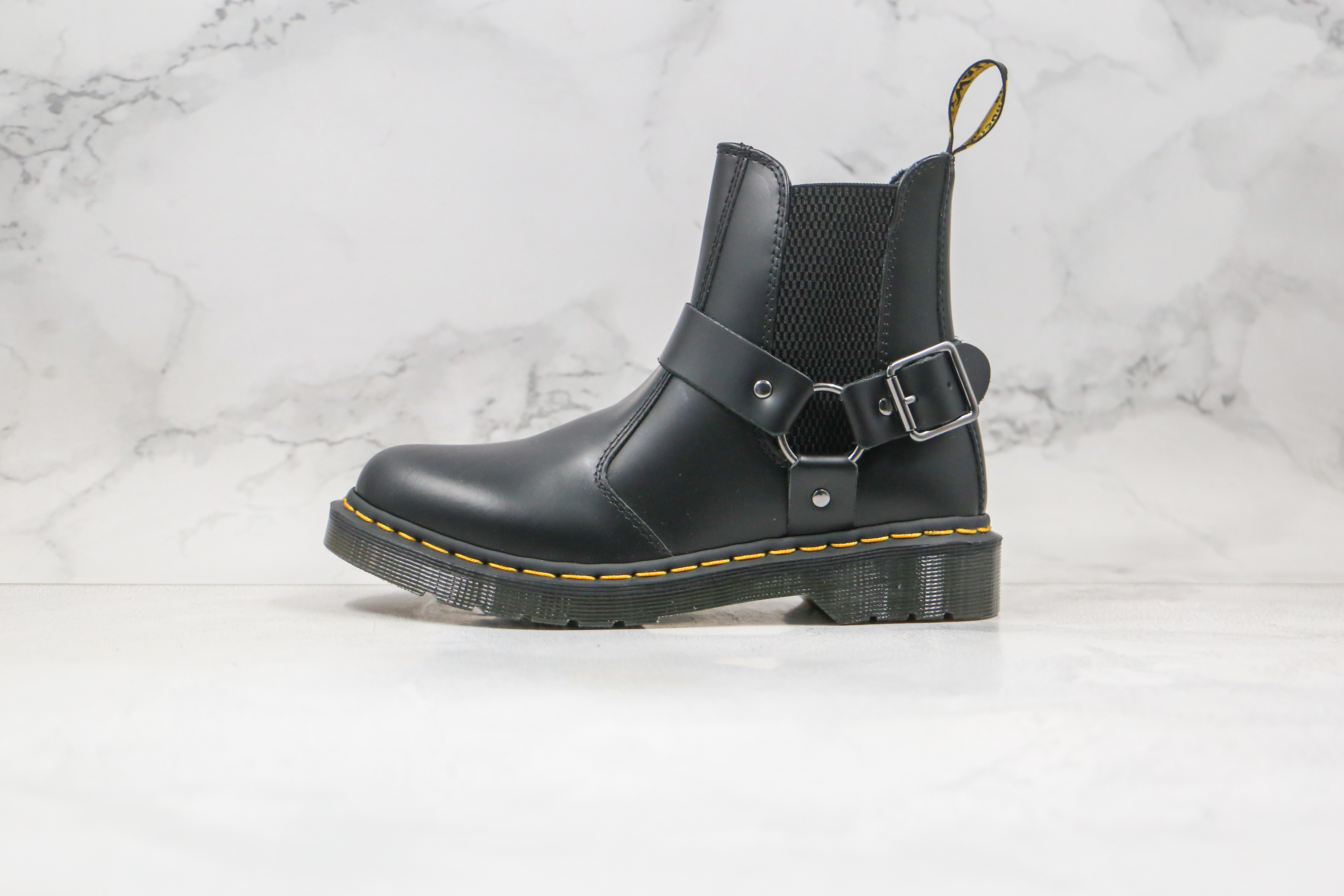 Dr. Martens 1460 Black Buckle Chelsea Boots