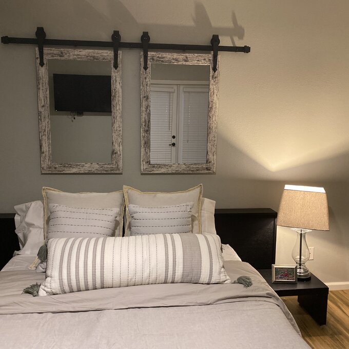 Herzberg Rectangle Wood Wall Mirror