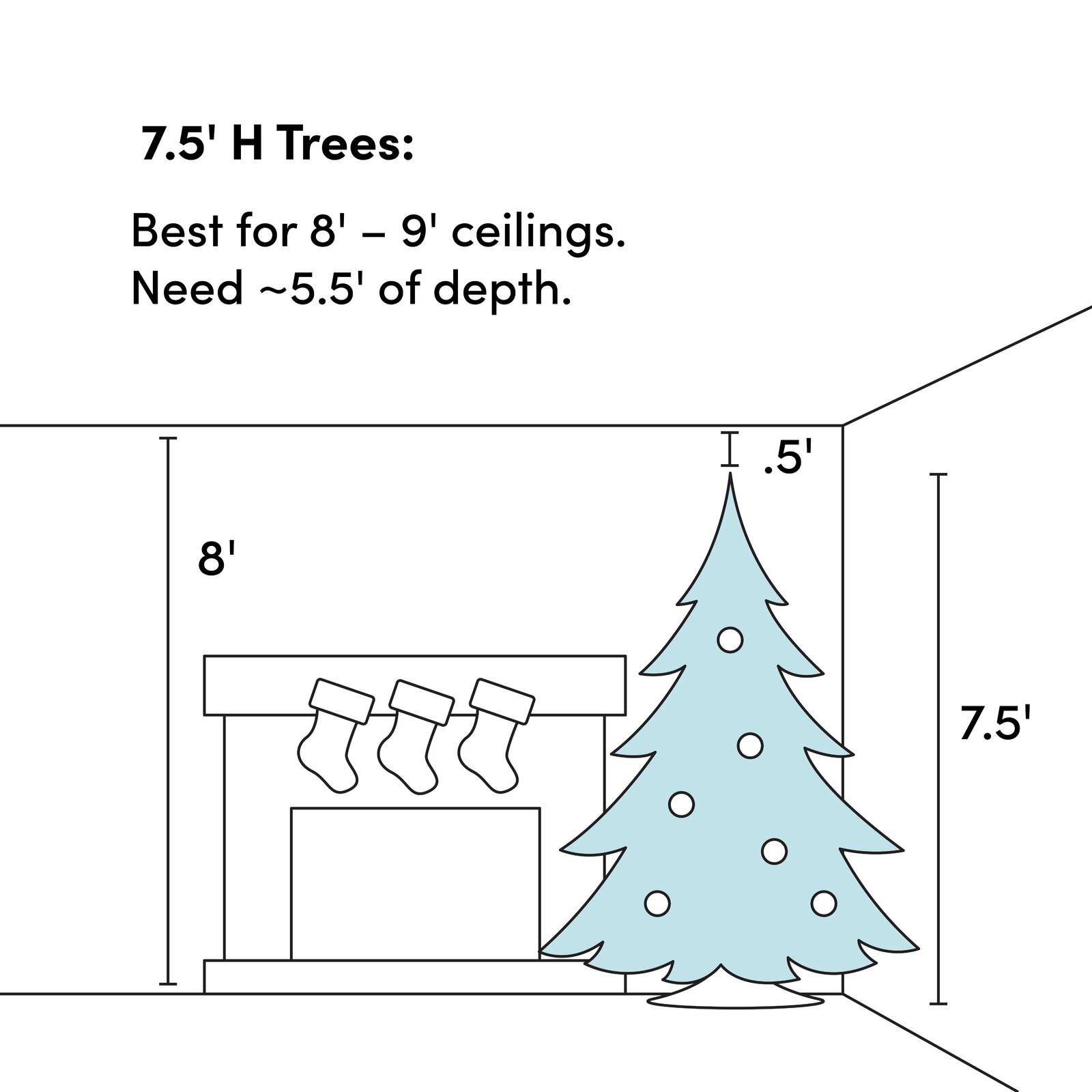 90'' Artificial Spruce Christmas Tree