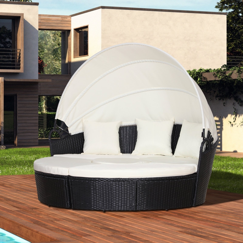 4 PC Patio Wicker Lounge Set