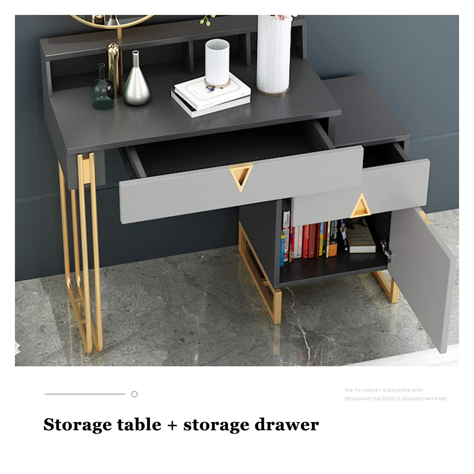 Dresser Modern Dressing Table Vanity Table Set with Sliding