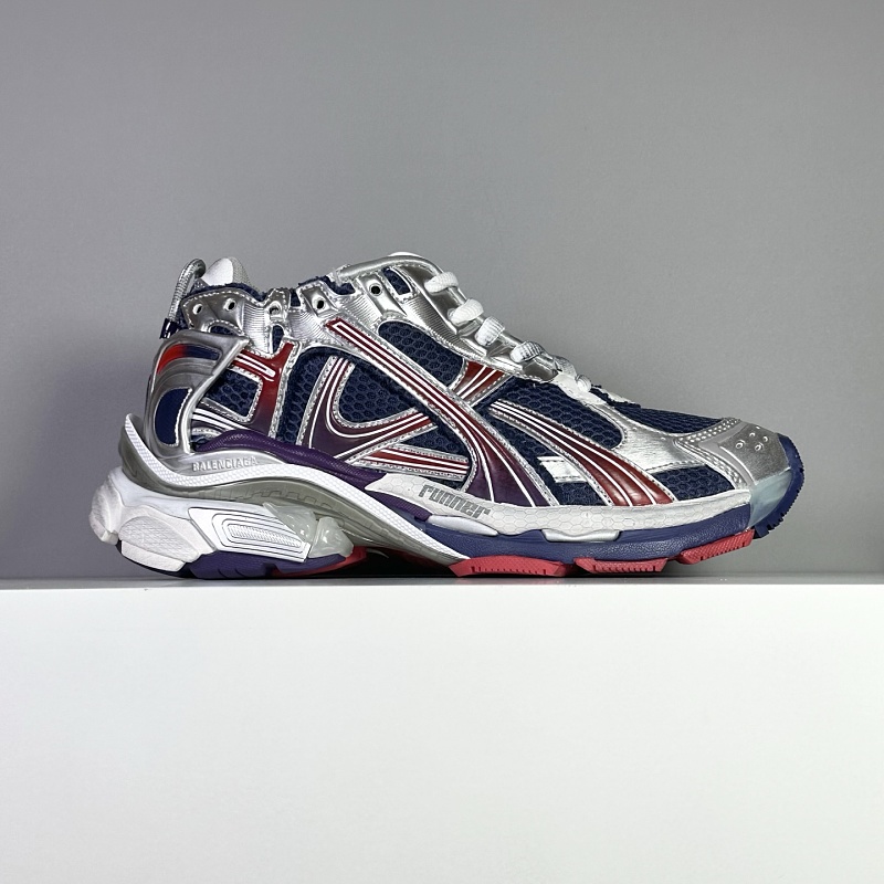 Balenciaga Runner 7.5 Silver Pink Sneakers