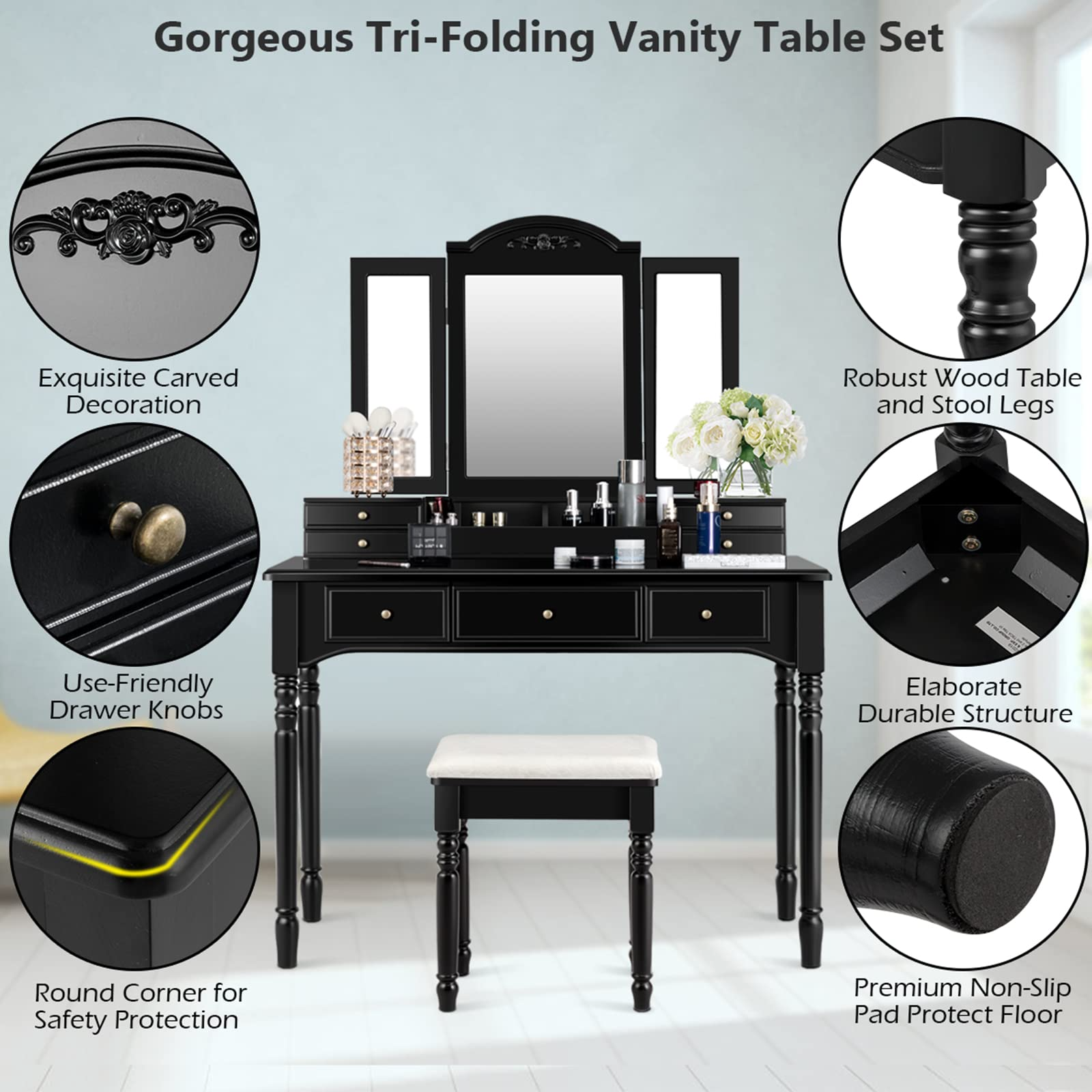 Vanity Desk Set