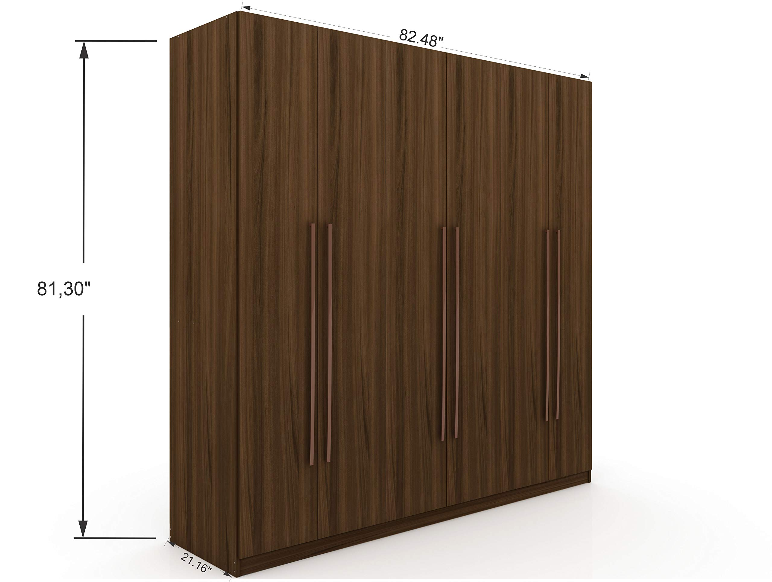 Gramercy Contemporary Modern Freestanding Wardrobe Armoire Closet