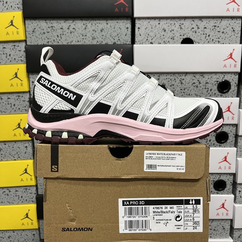 Salomon XA PRO 3D White Pink Black Sneakers