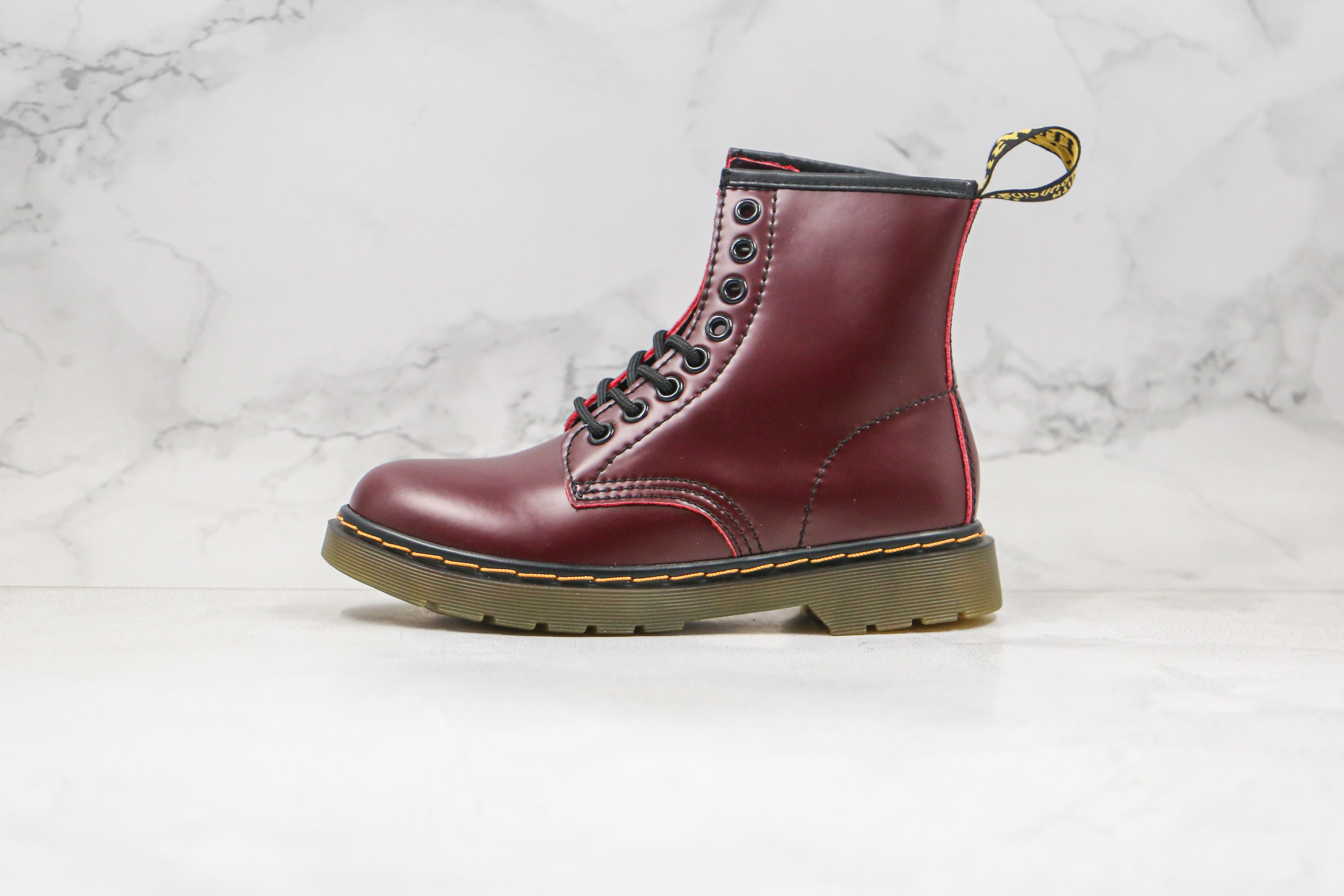 Dr. Martens 1460 Burgundy Smooth Leather 8-Eye Boots