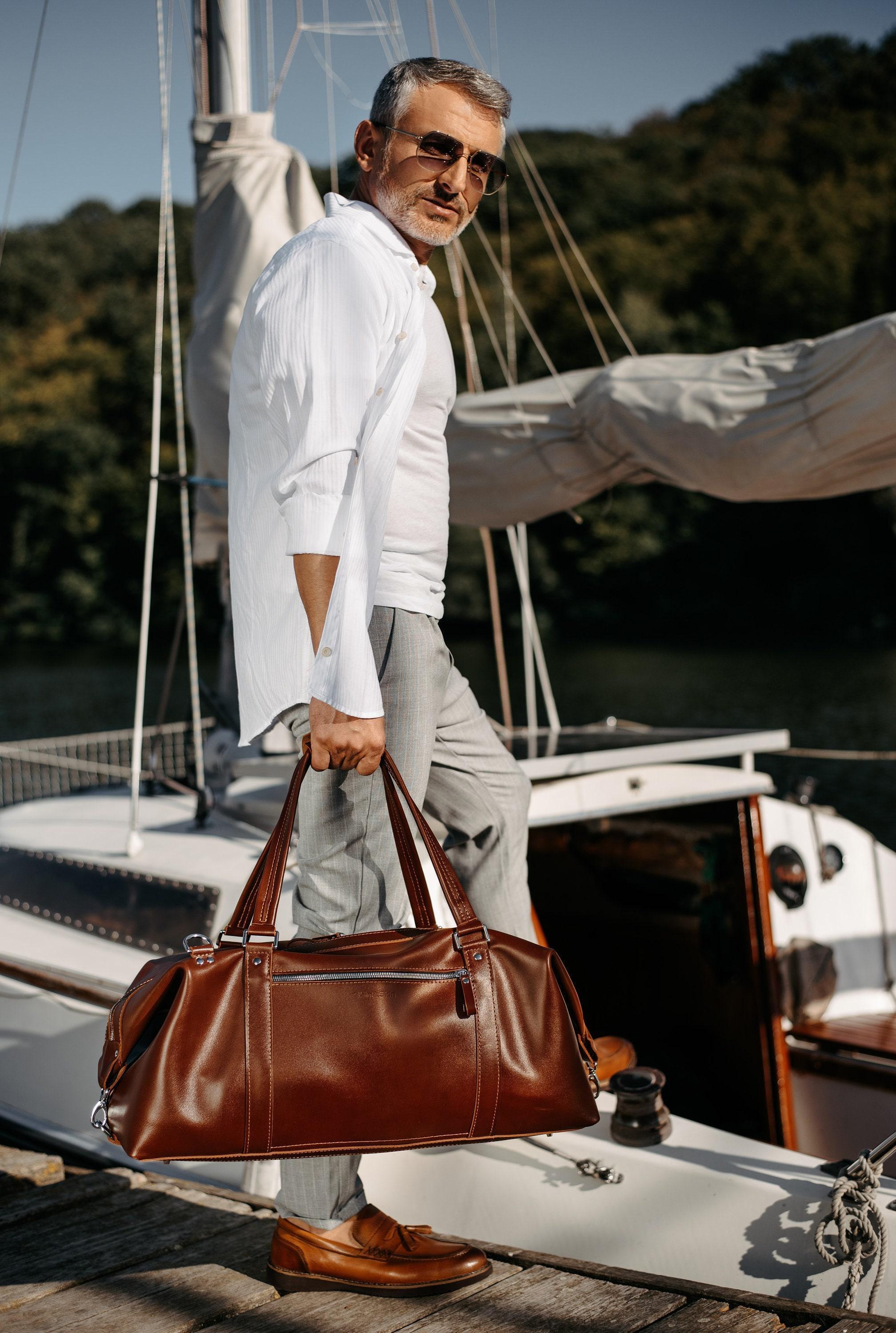 The Voyager Handcrafted Leather Duffle Bag