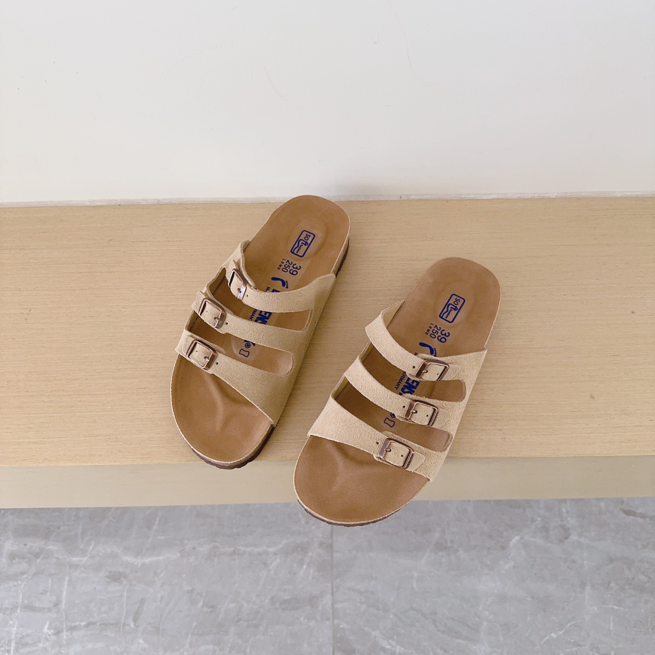 Birken-Style Three-Strap Sandals