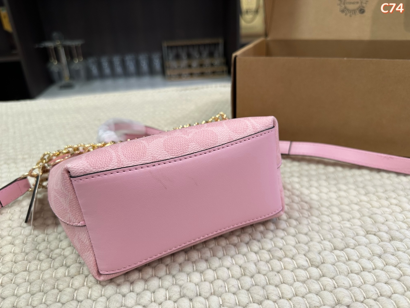 Coach Mini Tote Crossbody Bag with Chain Charms