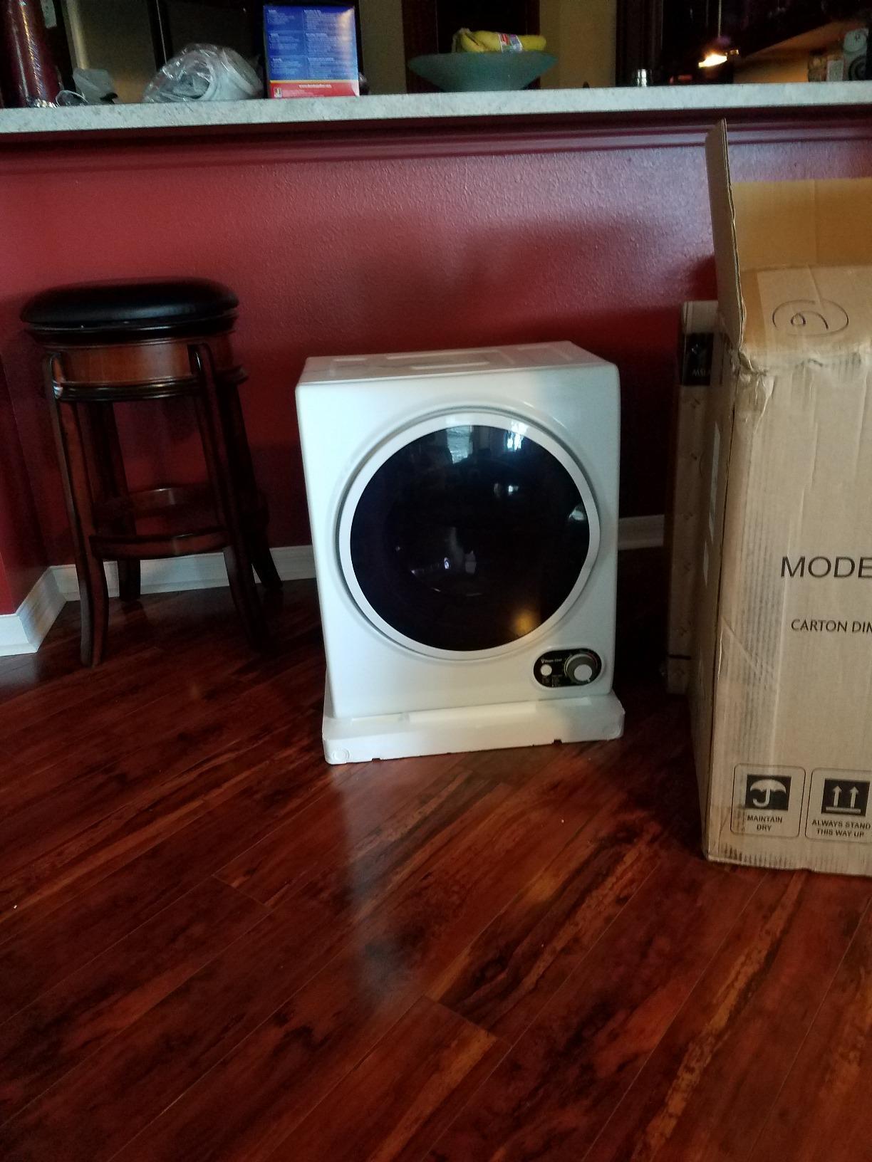 Magic Chef Compact Electric White MCSDRY15W 1.5 cu. ft. Laundry