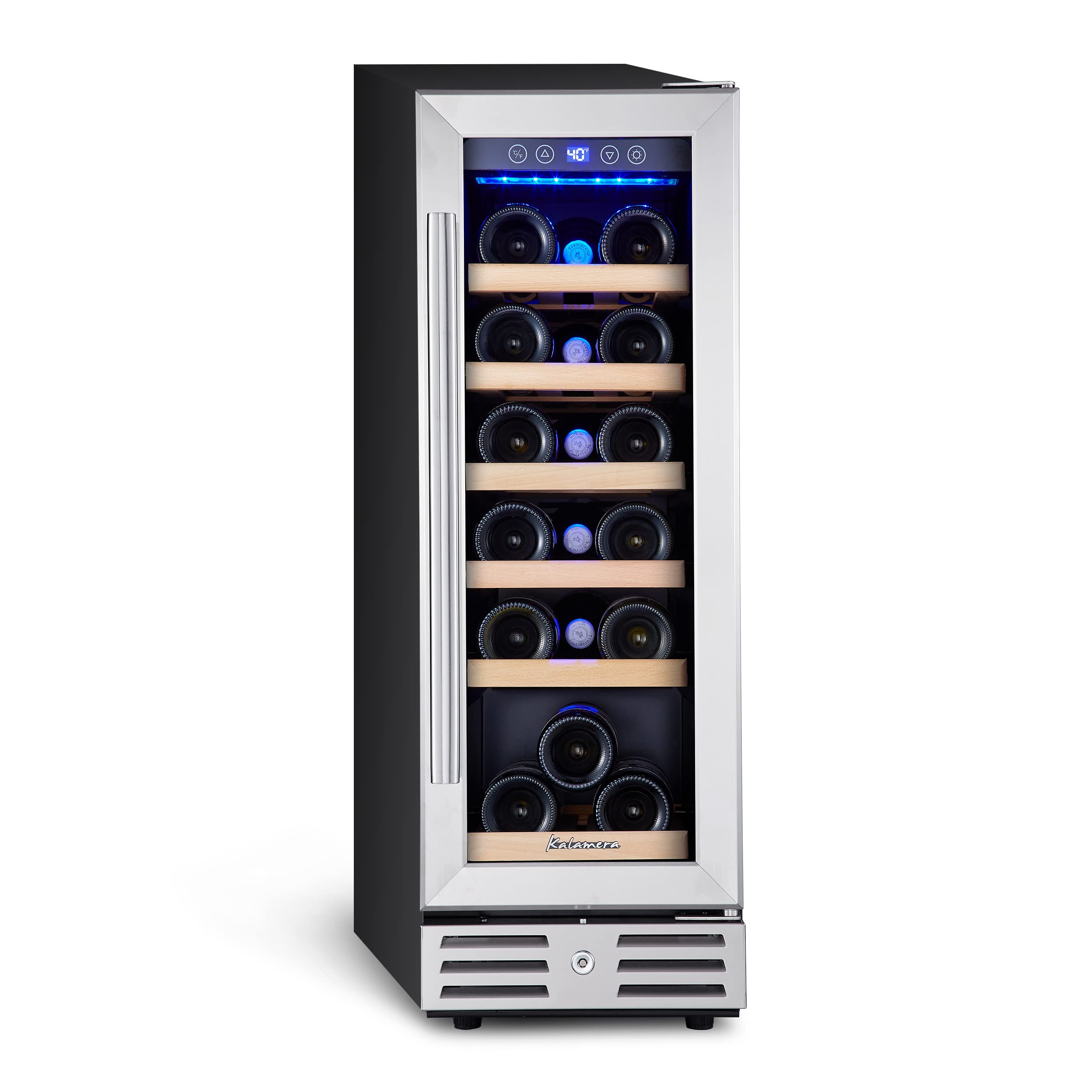 Kalamera 24'' Wine Cooler Refrigerator 46 Bottle Dual Zone