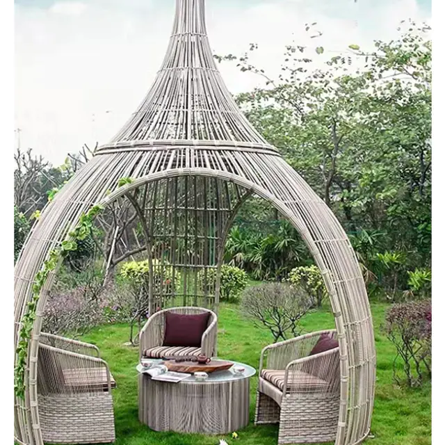 Outdoor patio balcony rattan leisure gazebo chair