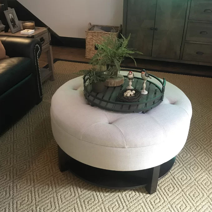 Lindquist Round Tufted Storage Ottoman