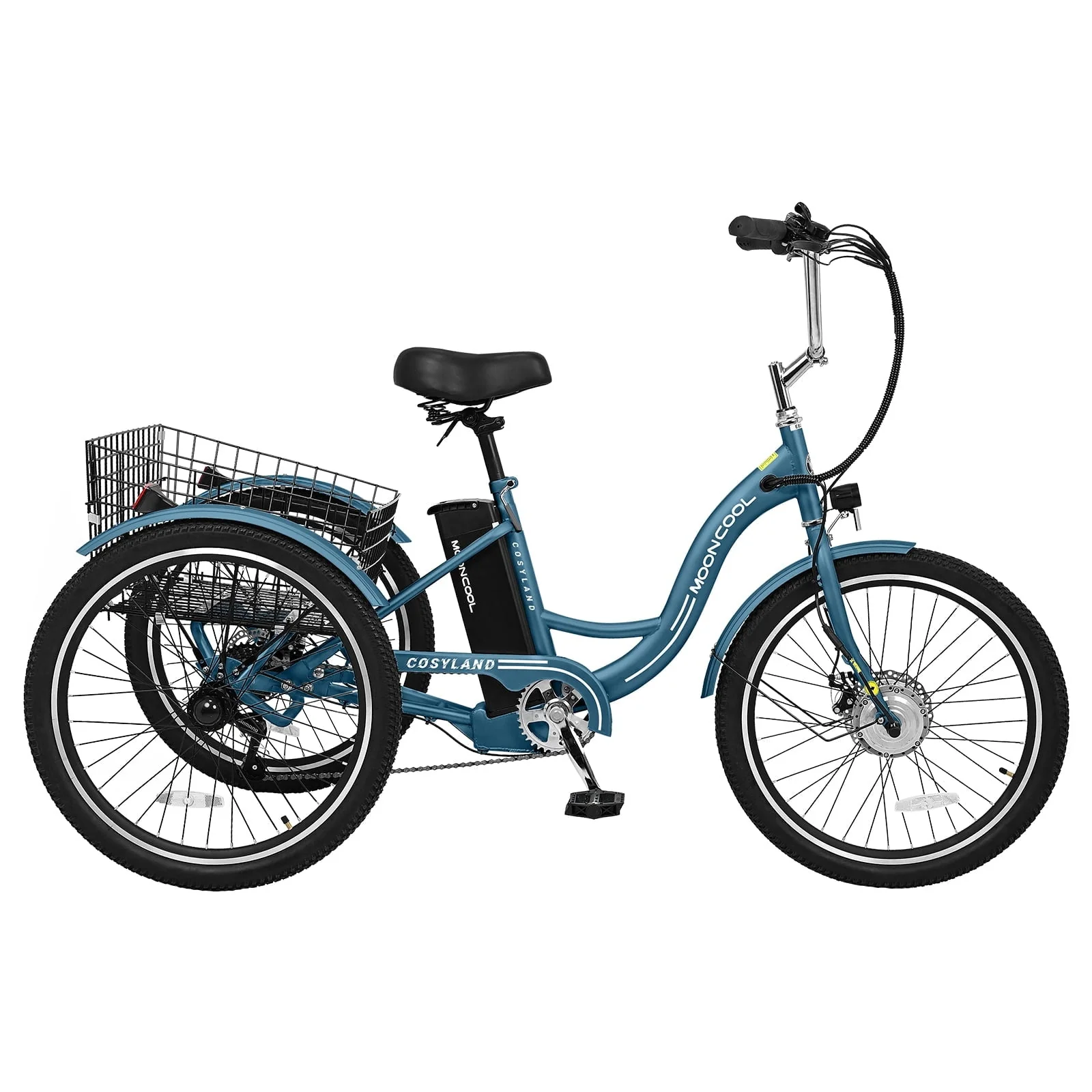 Lilypelle 24in 3-Wheel Electric Tricycle, 350W, 36V 10.4Ah