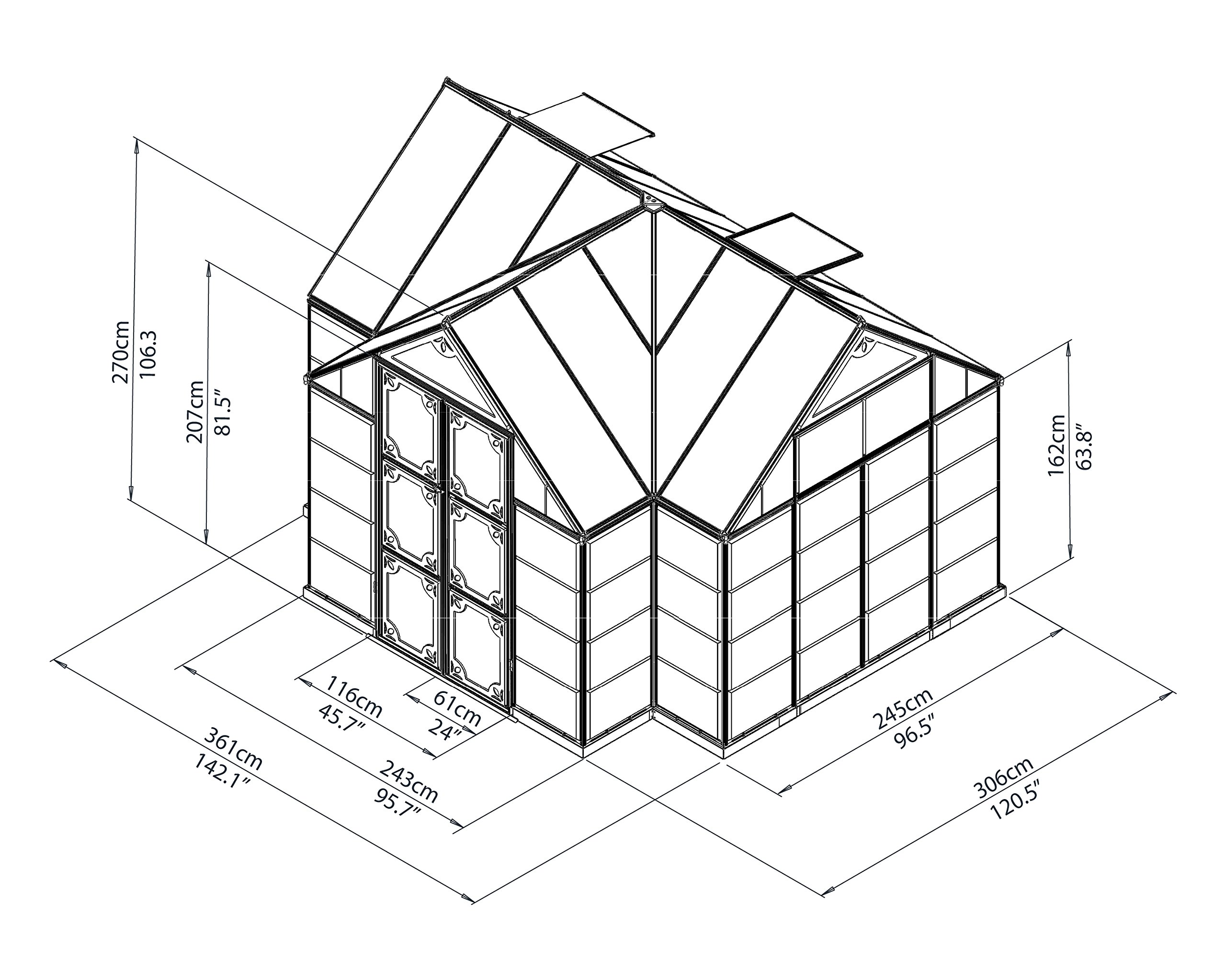 Four Season Chalet, Charcoal Gray