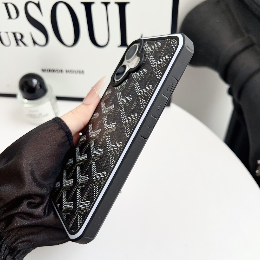Goyard Classic All-Over Monogram Print Slim Shockproof Luxury Phone Case