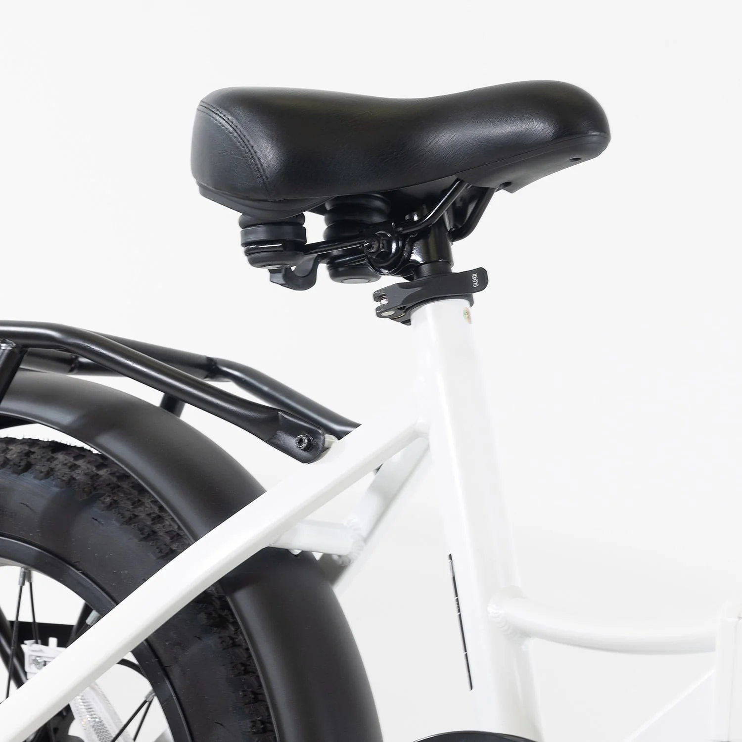 F2 20in Folding Fat Tire Electric Bike, 500W, 48V, White
