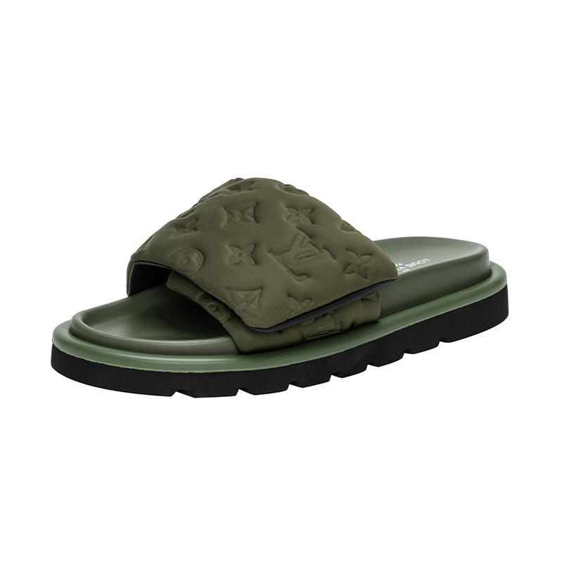 Louis Vuitton Embossed Platform Slides