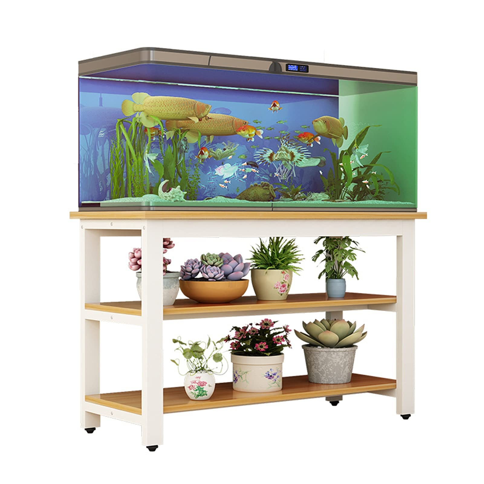 Aquarium Bracket Turtle Tank Rack Metal Base Steel Wood Fish