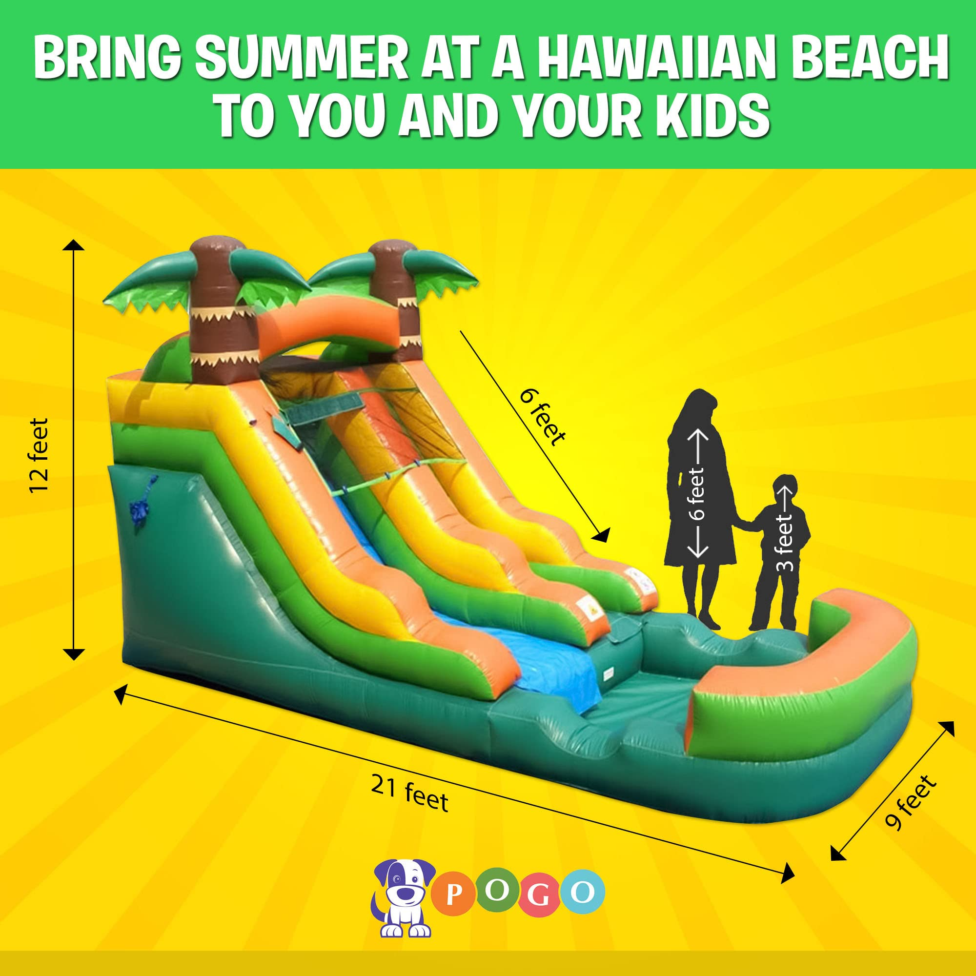 Inflatable Water Slide for Kids - Residential Backyard