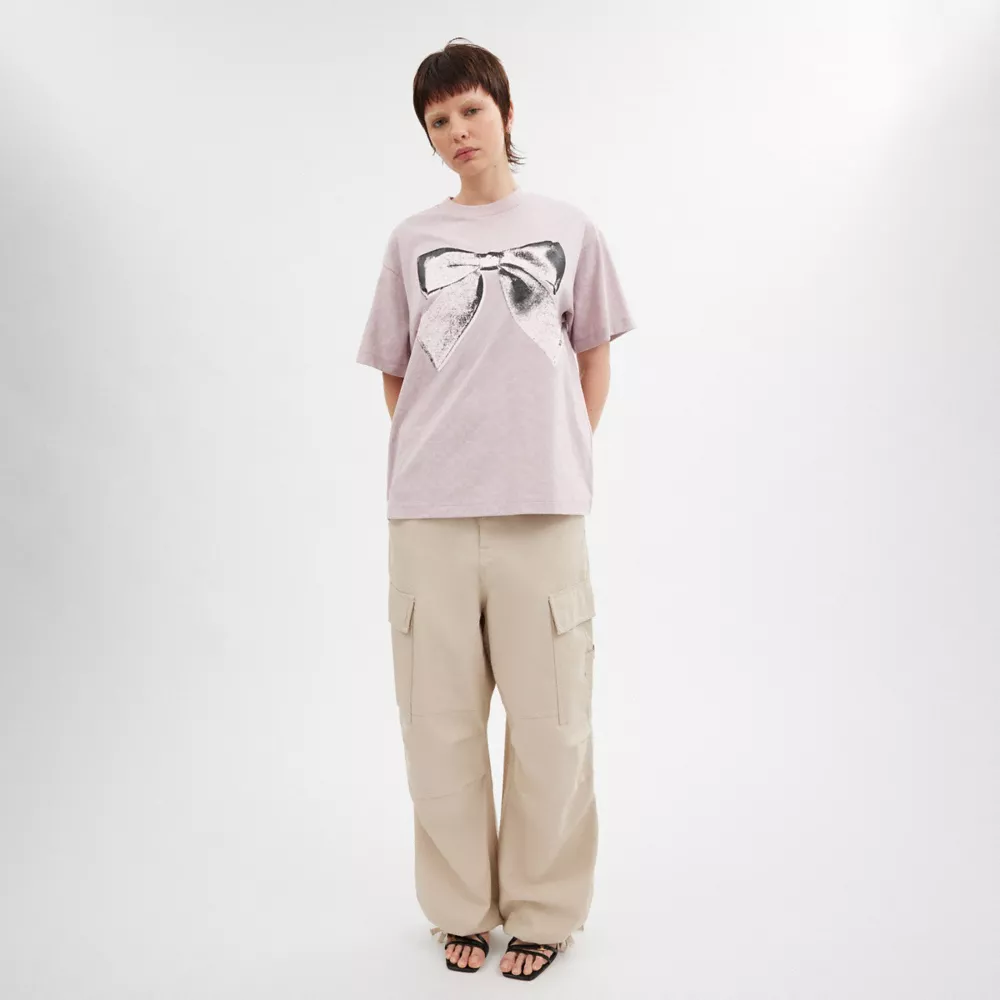 Signature Bow T Shirt In Organic Cotton